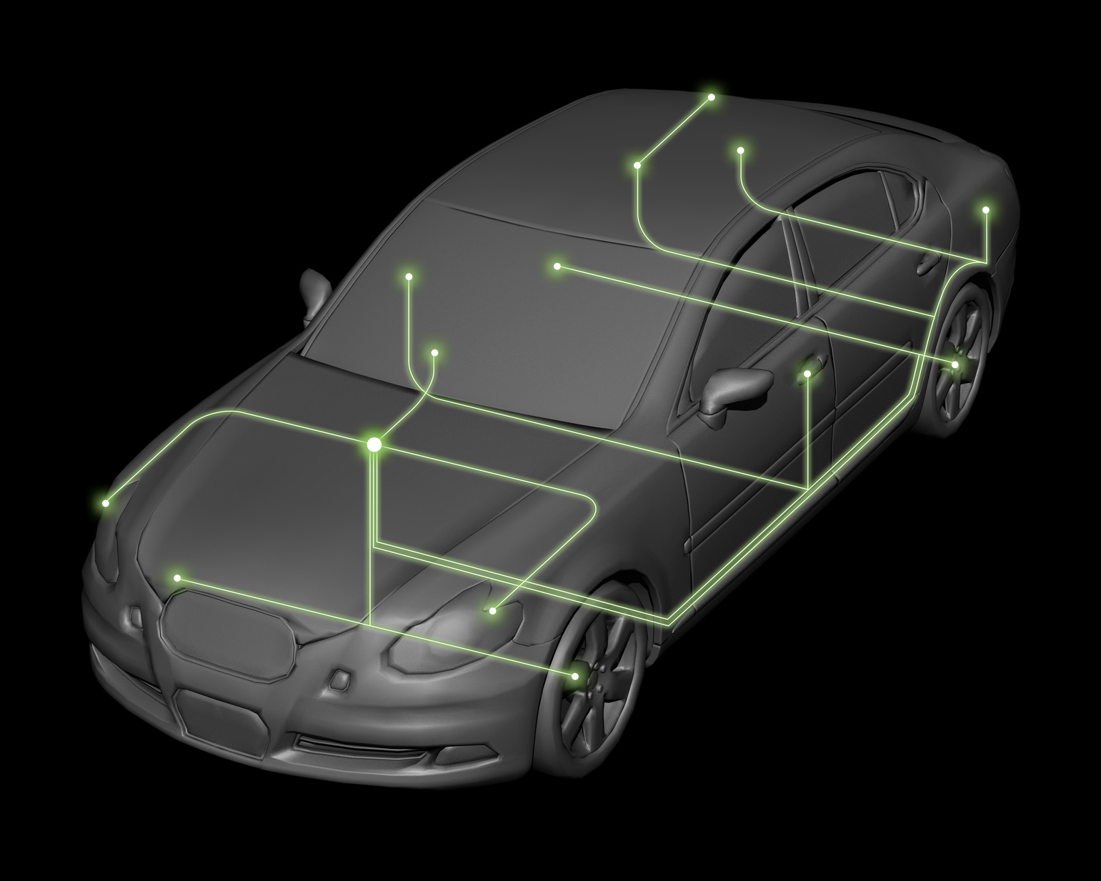 Сеть car. Перспектива машина связи. Support the connection of vehicle Power.